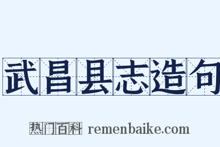 武昌县志造句是什么意思的图片